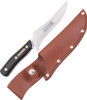 Schrade Old Timer Large Hunter (15OT) 5.88" Stainless Steel Upswept Plain Blade, Delrin Sawcut Handle, Leather Sheath