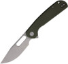 Liong Mah Eutektik Trinity (EUT005) 3.6" 14C28N Stonewash Drop Point Plain Blade, Olive Drab Green G-10 Handle