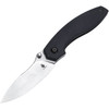 Kizer Cutlery Doberman (KIV4639C1) 3.63" 154CM Satin Drop Point Plain Blade, Black G-10 Handle
