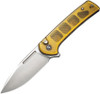 CIVIVI Conspirator Folding Knife (C210065)-3.48" Satin Nitro-V Drop Point Blade, Ultem Handle