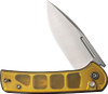 CIVIVI Conspirator Folding Knife (C210065)-3.48" Satin Nitro-V Drop Point Blade, Ultem Handle