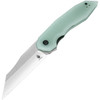 Kizer Cutlery Porcupine (KIL3008A1) 3.5" 9Cr18MoV Satin Wharncliffe Plain Blade, Jade Textured G-10 Handle