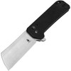 Kizer Cutlery Ruler (KIL4003A1) 3.35" 9Cr18MoV Satin Cleaver Plain Blade, Black Textured G-10 Handle