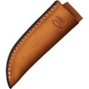 Anza Fixed Blade (AZWKR1LJB) 2.63: High Carbon Steel Tanto Plain Blade, Lj Bone Handle, Brown Leather Sheath