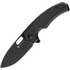 Sencut Acumen (SA06A) 3" 9Cr18MoV Blackwashed Drop Point Plain Blade, Black G-10 Handle