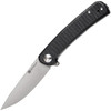 Sencut Neches (SA09A) 3.25" 10Cr15CoMoV Satin Drop Point Plain Blade, Black G10 Handle