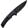 Sencut Serene (S21022B1) 3.5" D2 Blackwashed Drop Point Plain Blade, Black Aluminum Handle