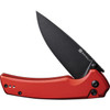 Sencut Serene (S21022B1) 3.5" D2 Blackwashed Drop Point Plain Blade, Red Aluminum Handle