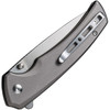 Sencut Serene (S21022B3) 3.5" D2 Tool Steel Satin Drop Point Plain Blade, Gray Aluminum Handle