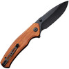 Sencut Slashkin (S200664) 3.5" D2 Blackwashed Drop Point Plain Blade, Guibourtia Wood Handle
