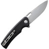 Sencut Vesperon (S200651) 3.38" 9Cr18MoV Satin Drop Point Plain Blade, Black G-10 Handle