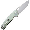 Sencut Vesperon (S200652) 3.38" 9Cr18MoV Satin Drop Point Plain Blade, Jade G-10 Handle