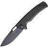 Sencut Vesperon (S200653) 3.38" 9Cr18MoV Black Drop Point Plain Blade, Black Canvas Micarta Handle