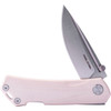 Real Steel Luna Maius ECO (RS7091EI) 3" 10Cr15CoMoV Stonewashed Drop Point Plain Blade, Ivory G-10 Handle