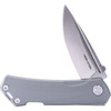 Real Steel Luna Maius ECO (RS7091EG) 3" 10Cr15CoMoV Stonewashed Drop Point Plain Blade, Gray G-10 Handle