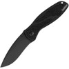 Kershaw Blur A/O (KS1670BLKMAG) 3.4" CPM-Magnacut Black Drop Point Plain Blade, Black Anodized Aluminum Handle with Black Trac-Tec Inserts