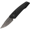 Kershaw Launch 9 (KS7250DAM) 2" Damascus Drop Point Plain Blade, Black Anodized Aluminum Handle