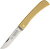 Eye Brand Carl Schlieper Clodbuster Work Knife (GE99Y)) - 3.8" Solingen Carbon Steel Satin Finish Drop Point Blade, Yellow Synthetic Handle, 4.7" Closed