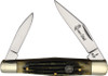 Queen Cutlery Half Whittler (QN47WB) - 440C Stainless Steel Clip and Pen Blades, Winterbottom Jigged Bone Handle