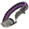 Outdoor Edge Para Claw Size Small (OEPCP75C) 1.5" 8Cr13MoV Black Stonewashed Talon Plain Blade, Black and Purple 550 ft Paracord Bracelet