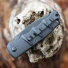 Boker Plus Kalashnikov 74 Automatic (01KALS100N) 3.35" D2 Black Partially Serrated Drop Point, Black Aluminum Handle