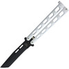 Bear & Son Butterfly White (BC115TANW) 3.75" 440 SS Black Poowder Coated Tanto Plain Blade, White Zinc Handle