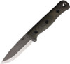 Reiff Knives F4 Scandi Bushcraft Survival Knife (REKF40212BCBRLR) 4" CPM-3V Carbon Steel Scandi Grind Drop Point Plain Blade, Green Canvas Micarta Handle, Brown Leather Sheath
