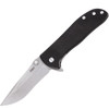 CRKT Drifter (CR6450D2) 2.88" D2 Stonewashed Drop Point Plain Blade, Black G-10 Handle