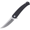 CRKT Persian Assisted Opening (CR7060) 3.44" D2 Satin Trailing Point Plain Blade, Black Glass Reinforced Nylon Handle
