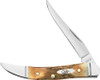 Case Small Texas Toothpick 71229 - Tru-Sharp Stainless Steel Long Clip Blade, Genuine Stag Handle (510096 SS)