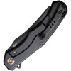 WE Knife RekkeR (WE22010G3) 3.61" CPM-20CV Blackwashed Reverse Tanto Plain Blade, Gold and Black Titanium Handle