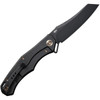WE Knife RekkeR (WE22010G1) 3.61" CPM-20CV Blackwashed Reverse Tanto Plain Blade, Black Titanium Handle
