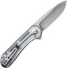 CIVIVI Elementum (CIVC907A7) 2.96" D2 Satin Drop Point Plain Blade, Gray Polymer Handle