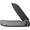 CIVIVI Chevalier II (CIVC20022B3) 3.5" 14C28N Blackwashed Sheepsfoot Plain Blade, Gray Aluminum Handle