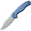 CIVIVI Stormhowl (CIVC23040B2) 3.30" Nitro-V Satin Clip Point Plain Blade, Bright Blue and Satin Aluminum Handle