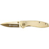 Smith & Wesson Executive (SW110GL) 2.8" Stainless Steel Gold Drop Point Plain Blade, Gold Stainless Steel Handle