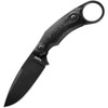 LionSteel H2 (LSTH2BGBK) 3" Bohler M390 Black PVD Coated Drop Point Plain Blade, Black G-10 Handle, Black Kydex Belt Sheath