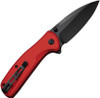 Sencut ArcBlast (S22043B4) 2.98" 9Cr18MoV Black Drop Point Plain Blade, Red Aluminum Handle