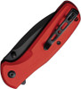 Sencut ArcBlast (S22043B4) 2.98" 9Cr18MoV Black Drop Point Plain Blade, Red Aluminum Handle