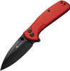 Sencut ArcBlast (S22043B4) 2.98" 9Cr18MoV Black Drop Point Plain Blade, Red Aluminum Handle