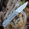 Chris Reeve Knives Large Sebenza 31 Glass Blasted Titanium, 3.61" CPM MagnaCut Stonewashed Drop Point Blade (L31-1644)