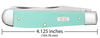 Case Trapper 18100 Smooth SeaFoam Green G-10 Ichthus (10254 SS)