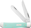 Case Mini Trapper 18101 Smooth SeaFoam Green G-10 Ichthus (10207 SS)