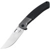 Boker Plus Elso (01BO554) 3.35" D2 Stonewashed Drop Point Plain Blade, Black G-10 Handle with Titanium Bolsters