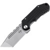 Boker Plus Dvalin (01BO549) 2.80" D2 Stonewashed Tanto Plain Blade, Black Sculpted G-10 Handle with Stainless Steel Back Handle
