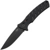 Boker Plus Large Strike (06EX900) 3.62" D2 Black Coated Drop Point Plain Blade, Black Grivory Handle