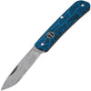 Boker Plus Tech Tool (01BO559DAM) 2.64" Damascus Drop Point Plain Blade, Blue G-10 Handle with Damascus Pattern