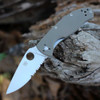 Spyderco Tenacious C122GBNM4PS - 3.35" Satin CPM-M4 Partial Serrated Blade, Brown Peel-Ply-Textured G-10 Handle