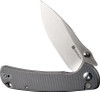 Sencut Pulsewave (S230322) 3.5" 9Cr18MoV Satin Drop Point Plain Blade, Gray G-10 Handle