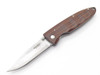 Mcusta Basic Folding Knife (MC-0014DR) 3.25" VG-10 Damascus Spear Point Satin Blade, Rosewood Handle
